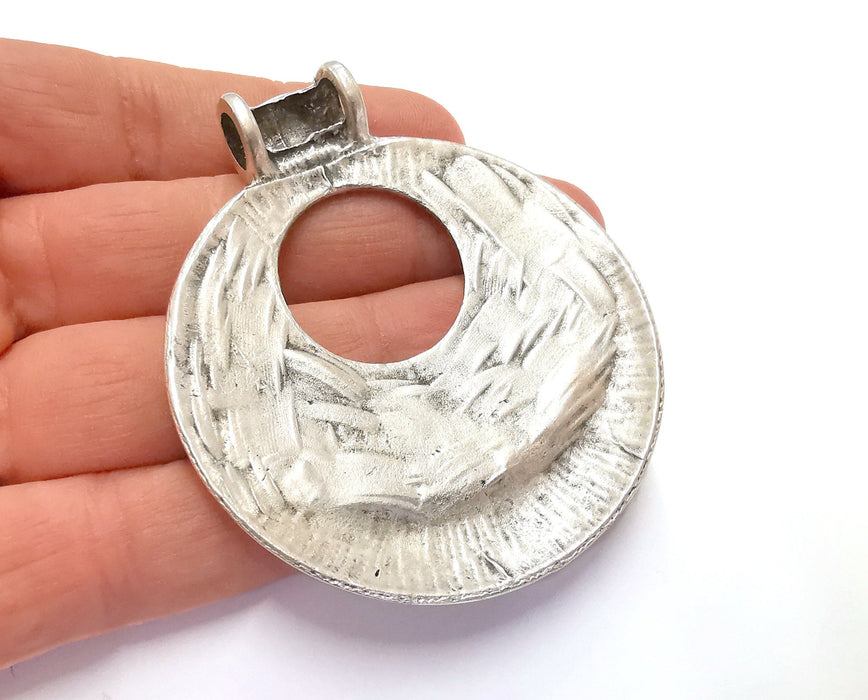 Silver Pendant Antique Silver Plated Pendant (75x63mm)  G20089