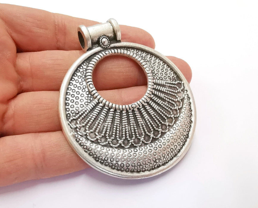 Silver Pendant Antique Silver Plated Pendant (75x63mm)  G20089