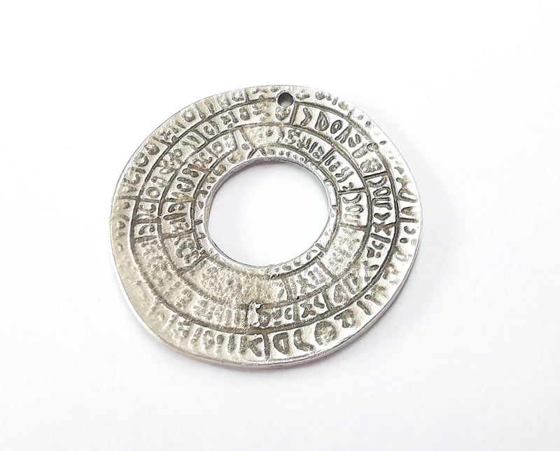 Silver Pendant Antique Silver Plated Pendant (52mm)  G20103