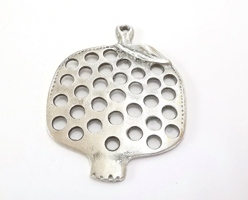 Pomegranate Silver Pendant Antique Silver Plated Pendant (79x60mm)  G20104