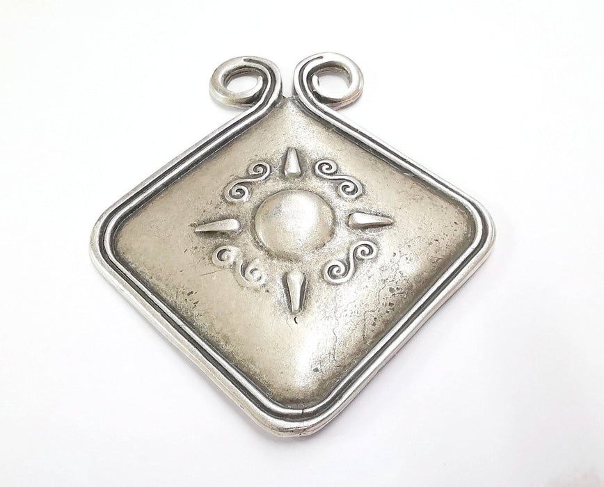 Silver Pendant Antique Silver Plated Pendant (85x75mm)  G20126