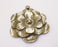 Flower Pendant Antique Bronze Plated Pendant (79x64mm)  G23940