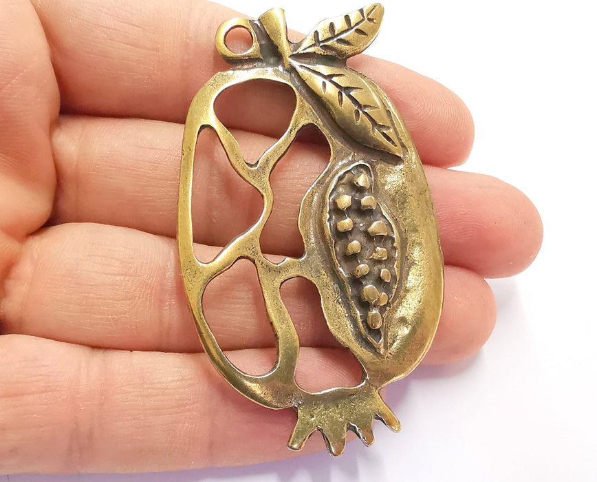 Pomegranate Pendant Antique Bronze Plated Pendant (69x42mm)  G20157