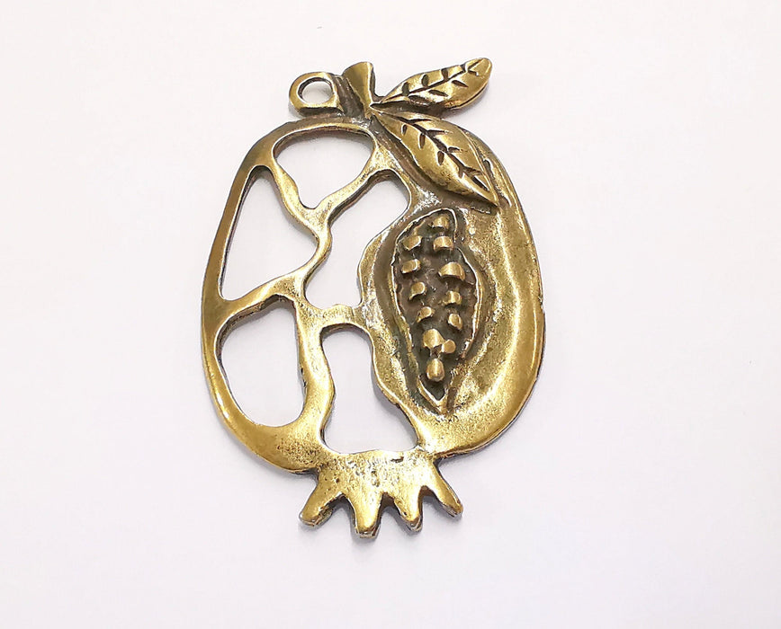 Pomegranate Pendant Antique Bronze Plated Pendant (69x42mm)  G20157