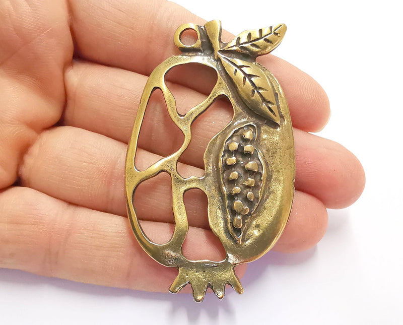 Pomegranate Pendant Antique Bronze Plated Pendant (69x42mm)  G20157