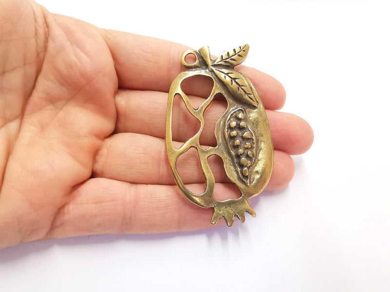 Pomegranate Pendant Antique Bronze Plated Pendant (69x42mm)  G20157