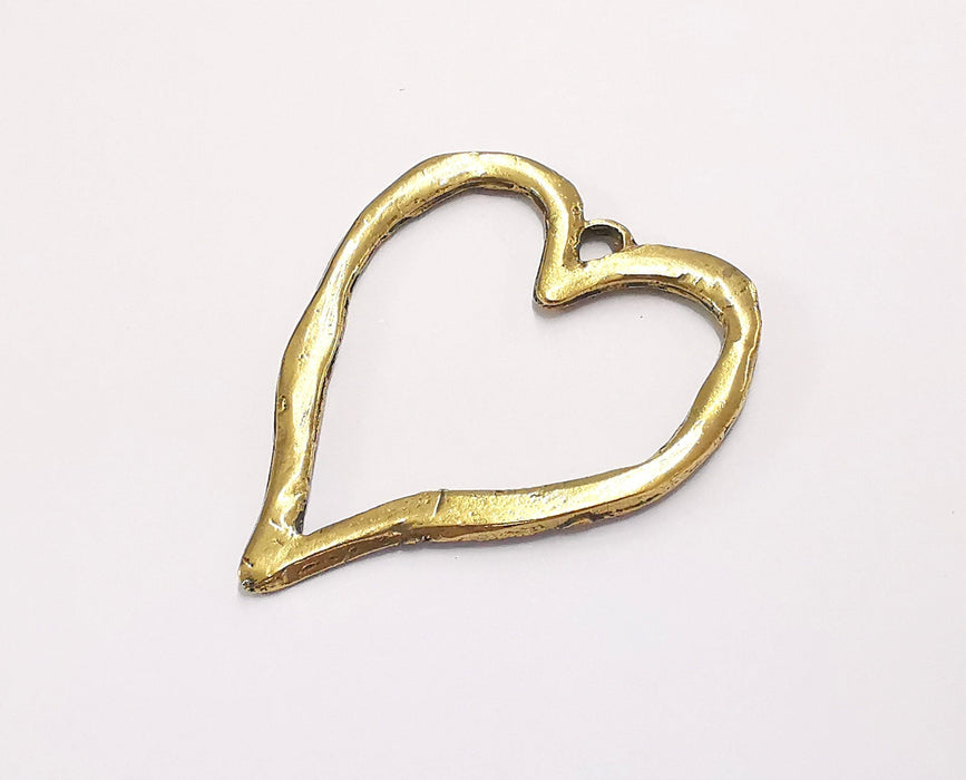 Heart Pendant Antique Bronze Plated Pendant (59x46mm)  G20158