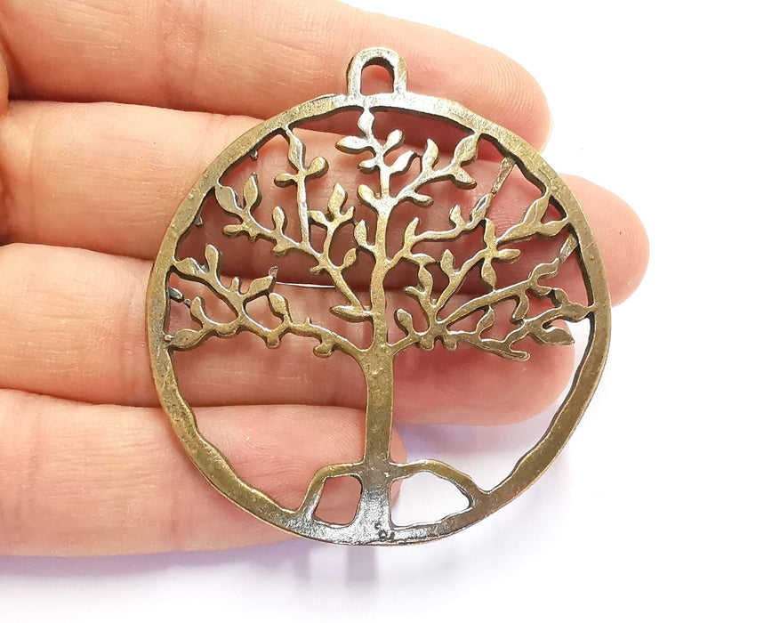 Tree Pendant Antique Bronze Plated Pendant (60x55mm)  G20172