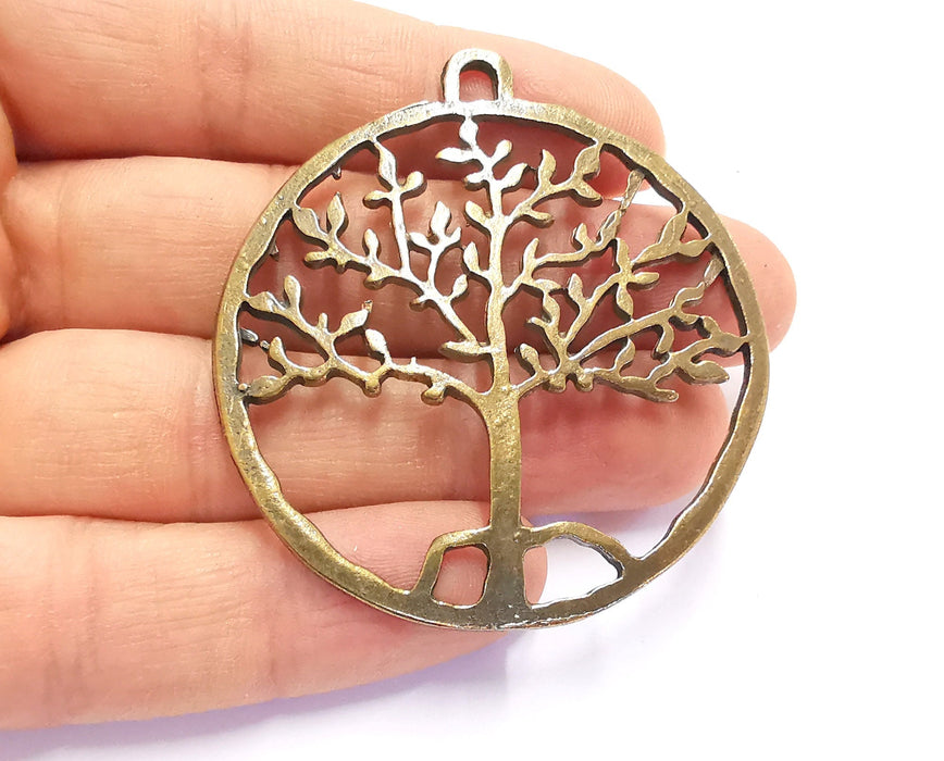 Tree Pendant Antique Bronze Plated Pendant (60x55mm)  G20172