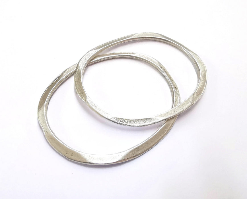 Oval Findings Antique Silver Plated Findings (74x62mm)  G20196