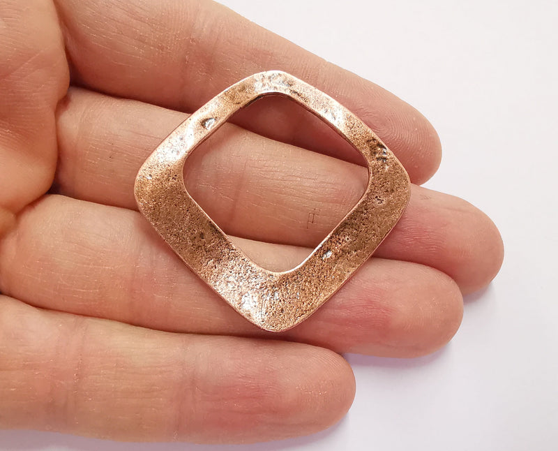 2 Cambered Charm Antique Copper Plated Charms (38x38 mm)  G25081