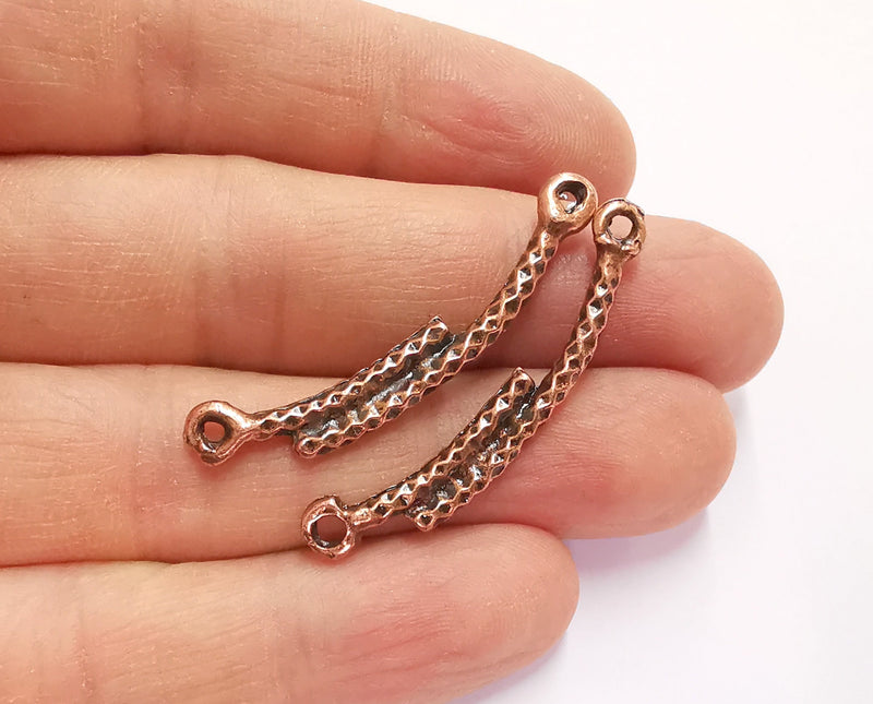 4 Copper Charms Connector Antique Copper Plated Charms (43mm)  G20751