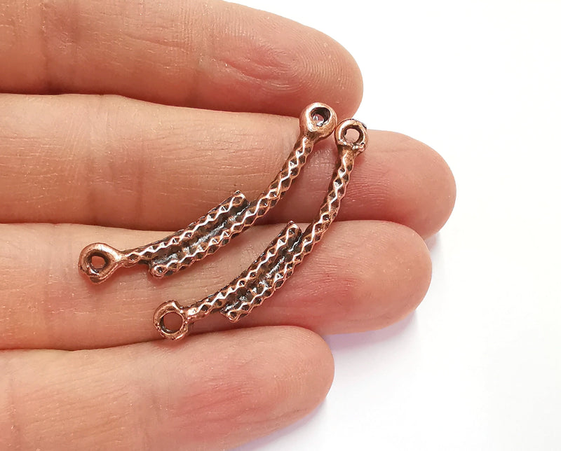 4 Copper Charms Connector Antique Copper Plated Charms (43mm)  G20751