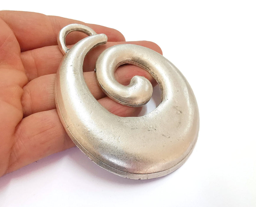 Spiral Charms Antique Silver Plated Charms (93x76mm)  G20212