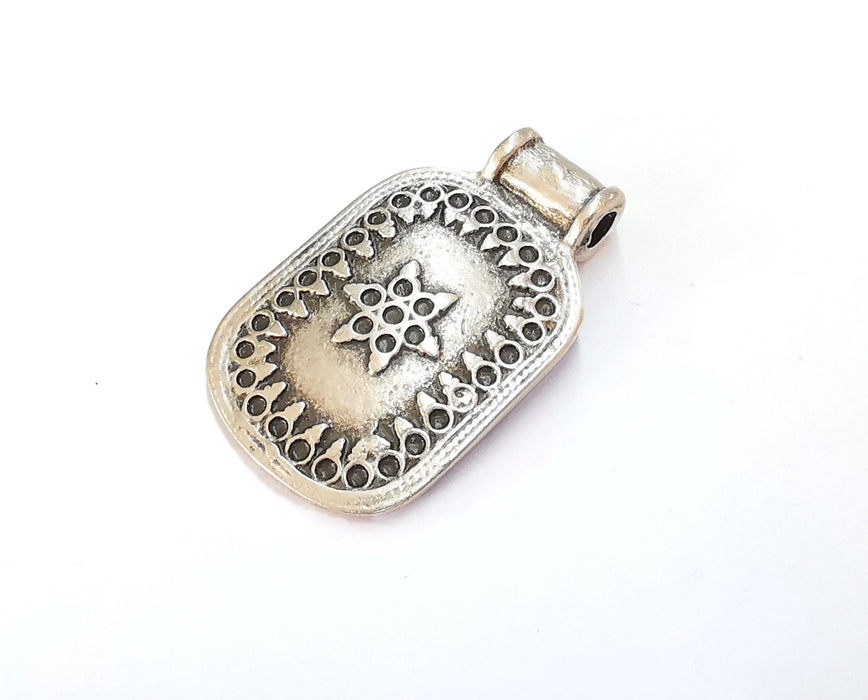 Silver Pendant Antique Silver Plated Pendant (44x26mm)  G20220