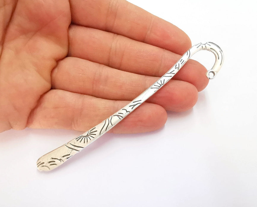 Sun Bookmark Findings Antique Silver Plated Bookmark (112x9mm) G20225