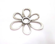 Flower Charms Antique Silver Plated Charms (75mm)  G20773