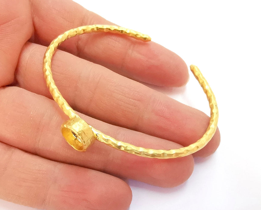 Matte Gold Hammered Bracelet Blanks Settings Cuff Blanks Resin Blank İnlay Blank Adjustable Bracelet Gold Plated Bracelet (10x8 mm ) G20277