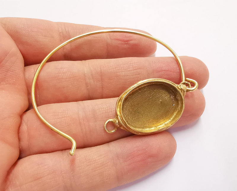 Hammered Bracelet Blanks Cuff Blanks Bracelet Blank Raw Brass (25x18 mm Blanks ) G20789