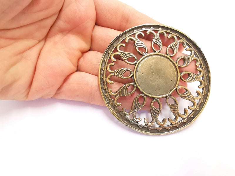 Antique Bronze Pendant Antique Bronze Plated Pendant ( 76mm )  G20341