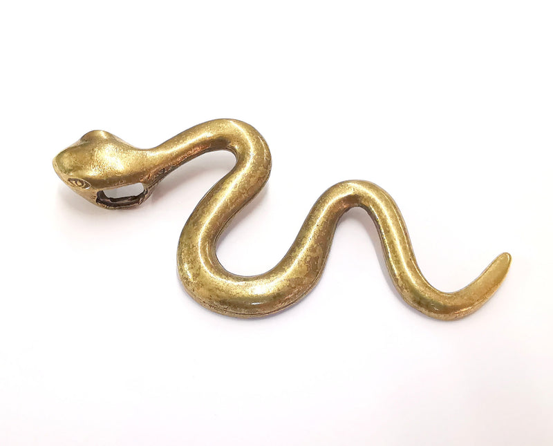 Snake Pendant Antique Bronze Plated Pendant ( 113x51mm )  G20342