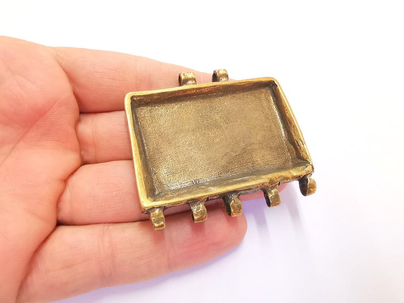 Antique Bronze Pendant Connector Antique Bronze Plated Pendant ( 58x53mm )  G20345