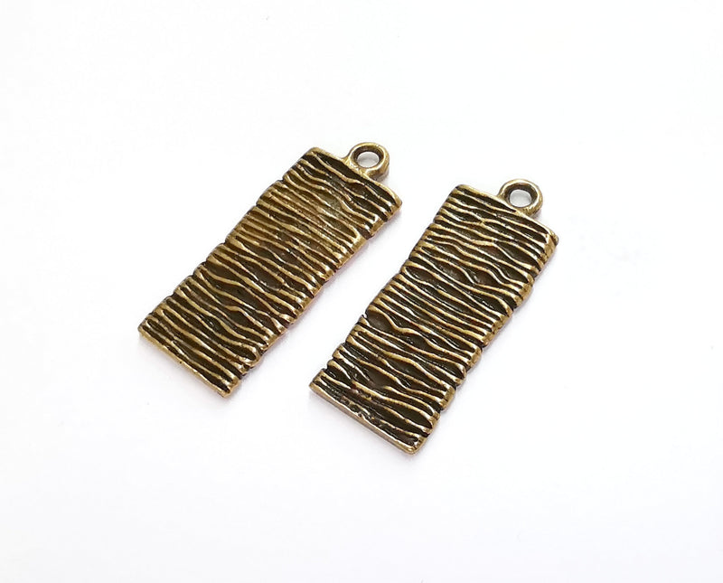 2 Antique Bronze Charms Antique Bronze Plated Charms (39x16mm) G20801