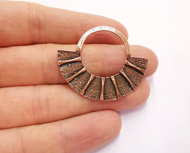 2 Copper Charms Antique Copper Plated Charms (36x43mm)  G20805