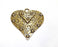 Heart Pendant Antique Bronze Plated Pendant (55x55mm)  G20811