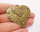 Heart Pendant Antique Bronze Plated Pendant (55x55mm)  G20811