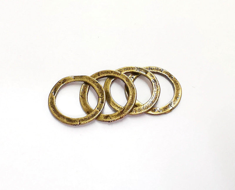 10 Circle Findings Antique Bronze Plated Findings (18mm) G20813