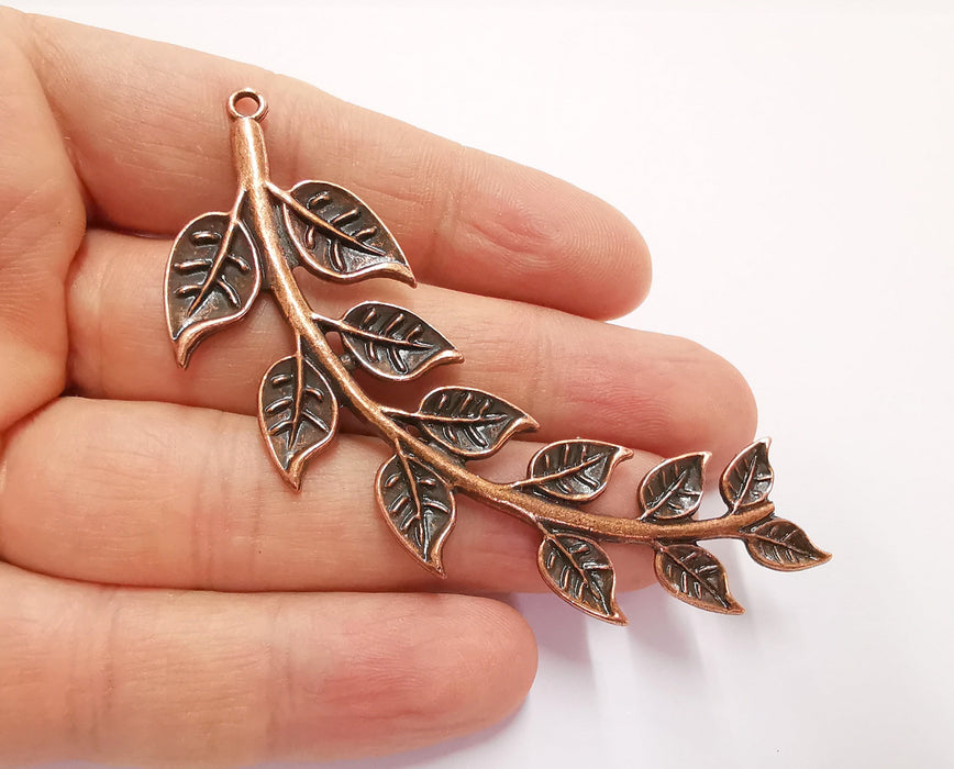 Leaves Branch Pendant Antique Copper Plated Pendant (85mm)  G20815