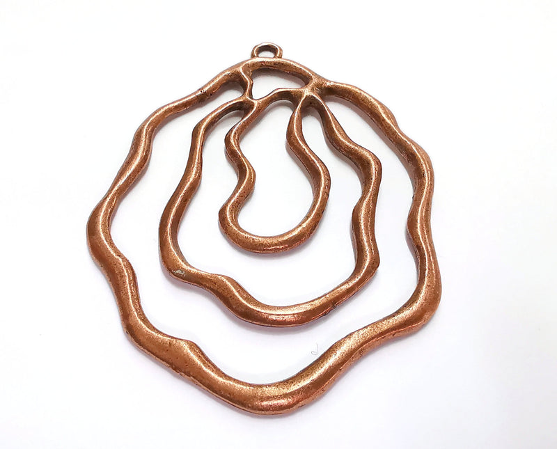 Copper Pendant Antique Copper Plated Pendant (88x67mm) G20829