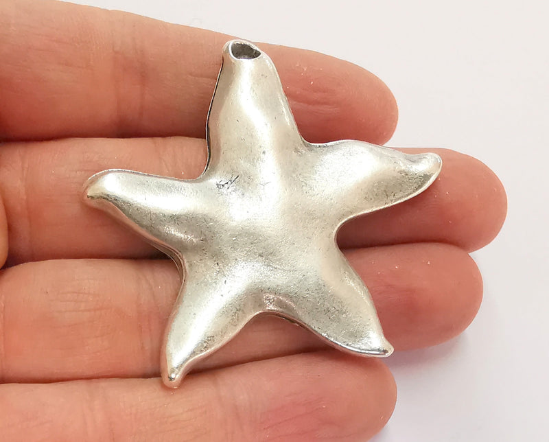 Starfish Charms Antique Silver Plated Charms (55x55mm)  G20838
