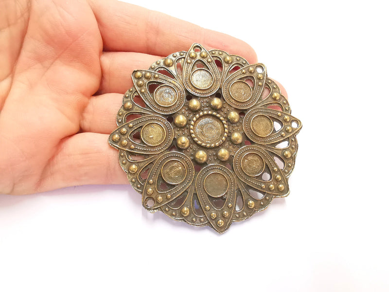 Antique Bronze Pendant Connector Antique Bronze Plated Pendant (79mm )  G20411