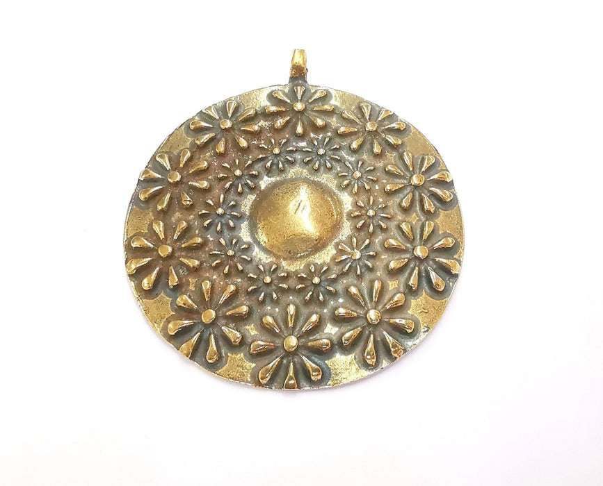 Flowers Pendant Antique Bronze Plated Pendant (69x59mm )  G20416