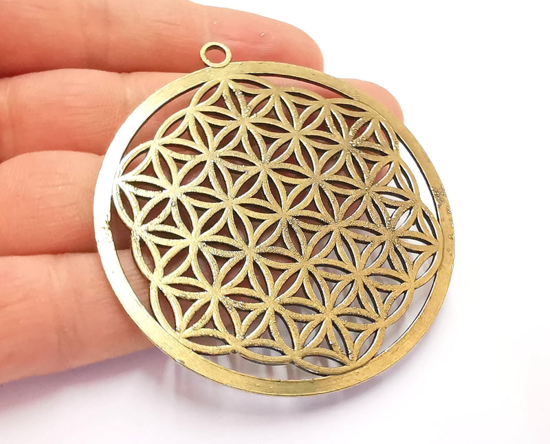 Filigree Pendant Antique Bronze Plated Pendant (70x65mm )  G20431