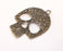 Skull Pendant Antique Bronze Plated Pendant (62x45mm )  G20433