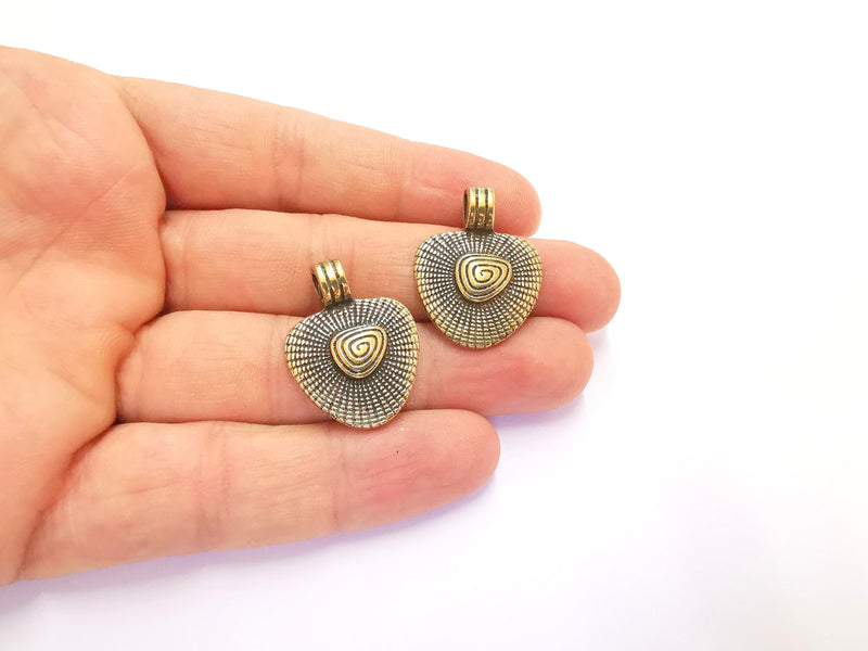 2 Antique Bronze Charms Antique Bronze Plated Charms (28x21mm) G20435