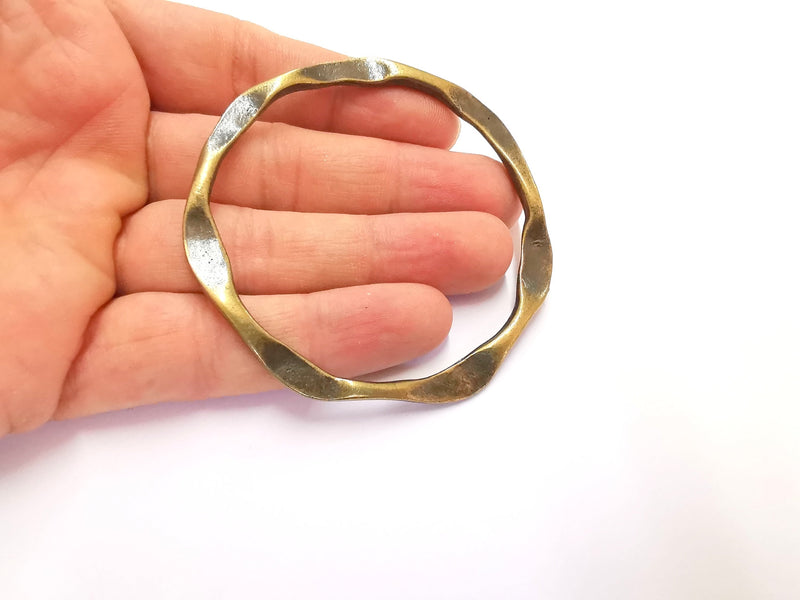 Round Circle Findings Charms Antique Bronze Plated Findings (74mm)  G20438