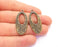 2 Antique Bronze Charms Antique Bronze Plated Charms (37x17mm) G20441