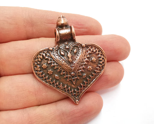 Heart Charms Antique Copper Plated Charms (50x42mm) G20854