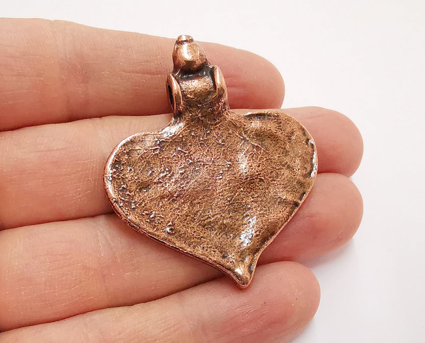 Heart Charms Antique Copper Plated Charms (50x42mm) G20854