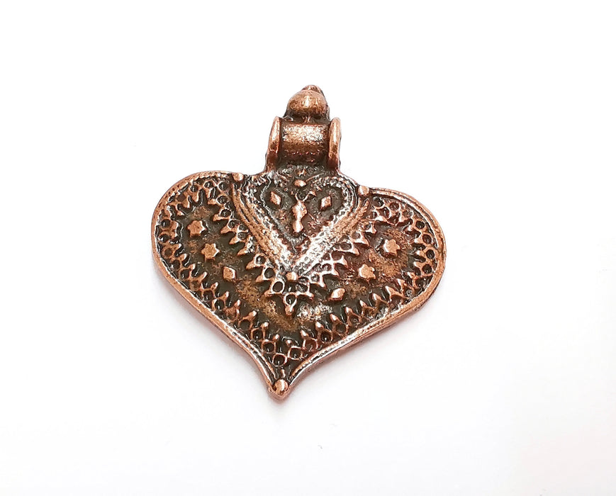 Heart Charms Antique Copper Plated Charms (50x42mm) G20854