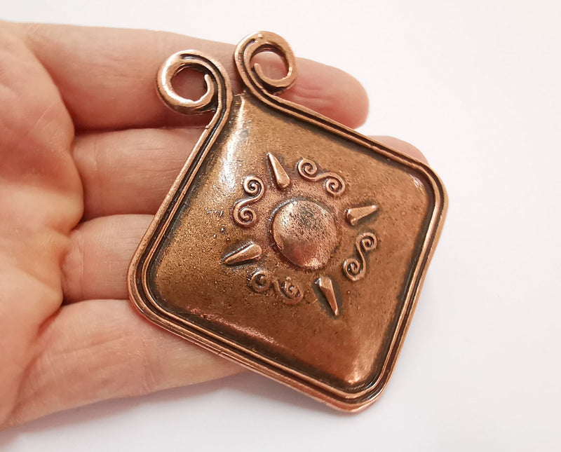 Copper Pendant Antique Copper Plated Pendant (84x75mm)  G20855