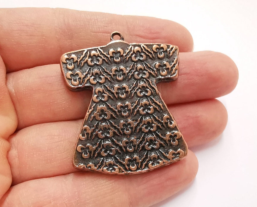 Robe Pendants Blank Resin Bezel Mosaic Mountings Antique Copper Plated Pendant (47x39mm)( 40x34 mm Bezel Inner Size)  G20859