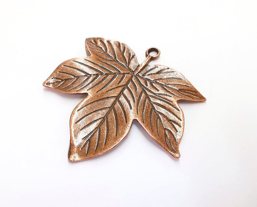 Leaf Pendant Antique Copper Plated Pendant (58x57mm )  G20452