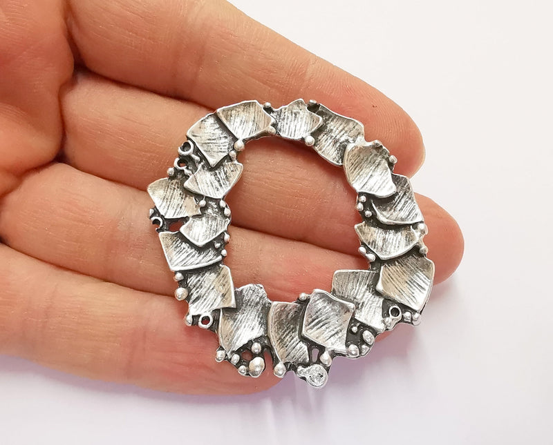 Antique Silver Pendant Antique Silver Plated Pendant (47x55mm)  G20467