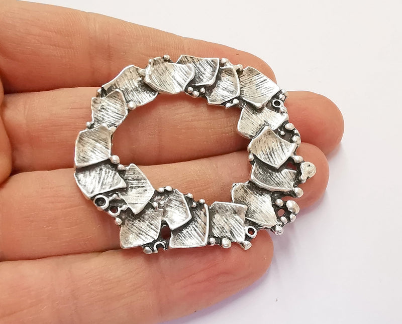 Antique Silver Pendant Antique Silver Plated Pendant (47x55mm)  G20467