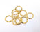 5 Hammered Circle Findings Shiny Gold Plated Circle (16 mm)  G20872